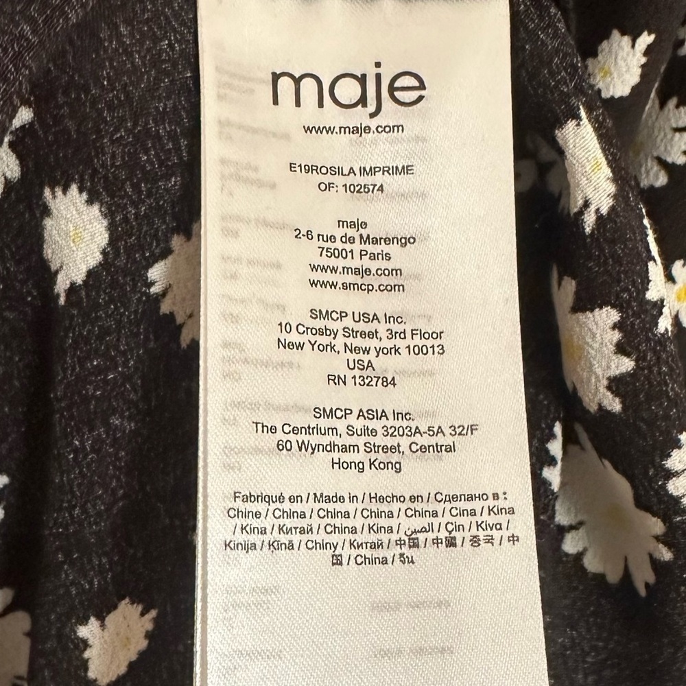 Maje Black and White Floral Maxi Dress - Picture 12 of 14